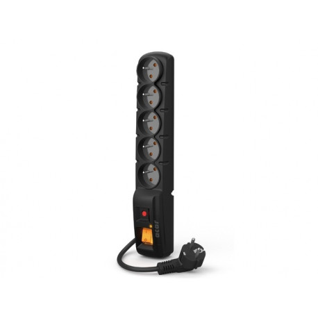 SURGE PROTECTOR ACAR F5 3M 5X FRENCH OUTLETS BLACK