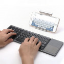 RoGer Bluetooth Keyboard with Touchpad Foldable black