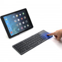 RoGer Bluetooth Keyboard with Touchpad Foldable black