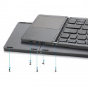RoGer Bluetooth Keyboard with Touchpad Foldable black