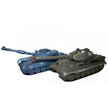 The set of tanks fighting each other - Russian T90 v2 and German King Tiger v2 2.4GHz 1:28 RTR