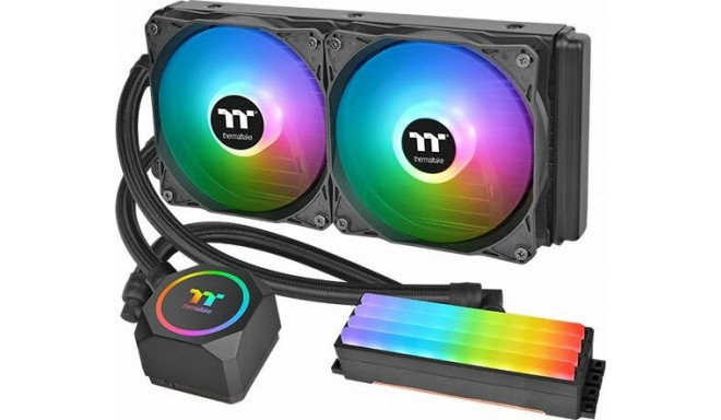 Thermaltake Floe RC240 CPU & Memory AIO Liquid Cooler, water cooling (black)