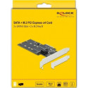 DeLOCK PCIe 3P SATA + M.2 KeyB x4 LP 90499