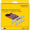 DeLOCK PCIe x4> 1x USB-C / 2xUSB-A / 1xUSB3.0