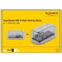DeLOCK 64089 storage drive enclosure 2.5/3.5" HDD/SSD enclosure Transparent, Docking station