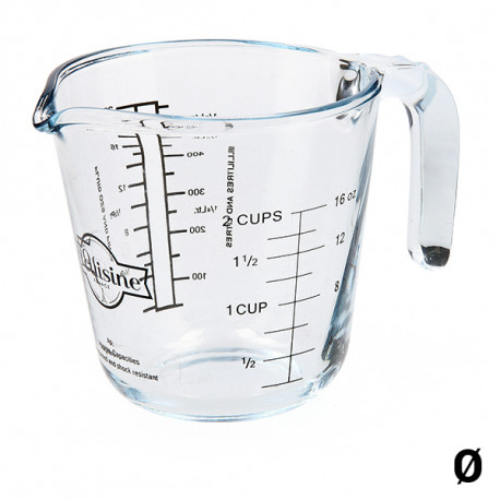 Measuring Jug Ô Cuisine Transparent Glass - 1 L