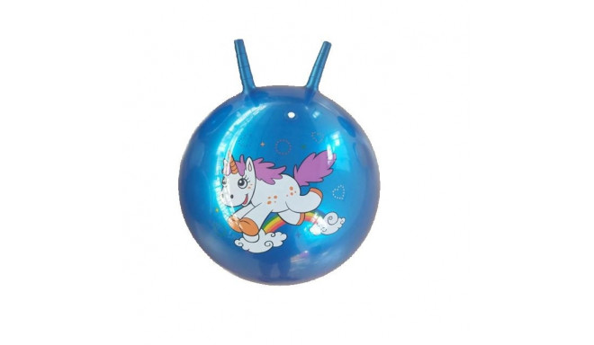 Jumping ball with unicorn horns