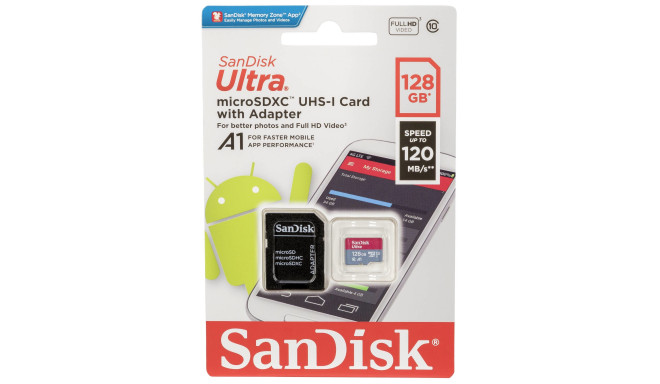 SanDisk Ultra microSDXC A1 128GB 120MB/s Adapt.SDSQUA4-128G-GN6MA