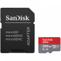 SanDisk mälukaart microSDXC 200GB Ultra Android 100MB/s A1 Class 10 UHS-I + SD adapter