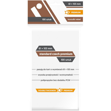 Card sleeve 61 x 103 mm Standard Czech Premium 100 pieces