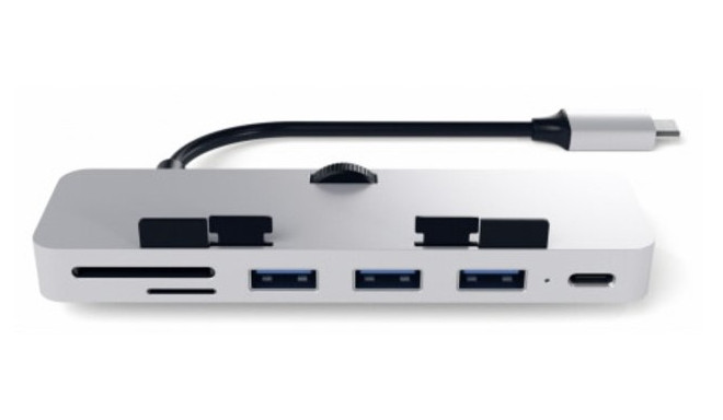Satechi USB-C hub Clamp Pro, hõbedane