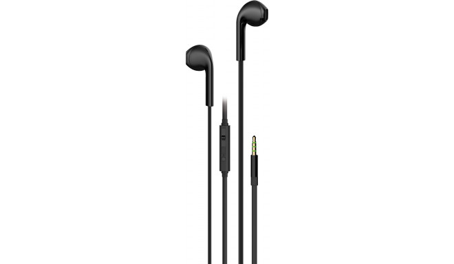 Vivanco наушники + микрофон Stereo Earbuds, черные (61740)