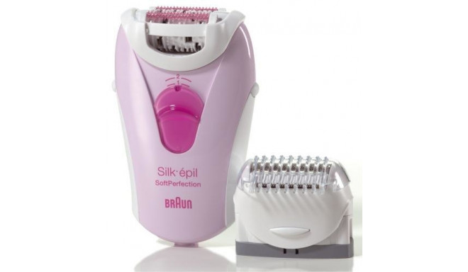 BRAUN SE-3270 Epilator Pink, 20 Tweezer System, SoftLift Tips, Dermatologically recommended, Massagi