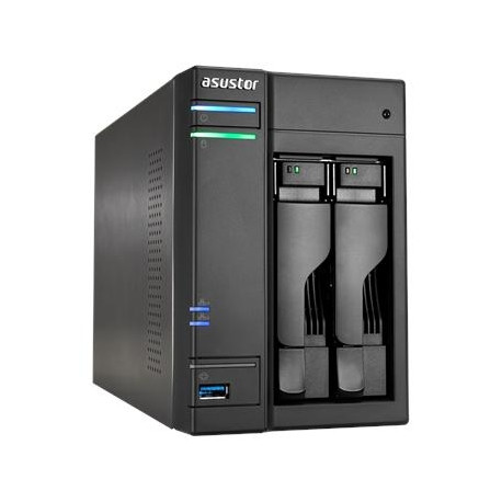 Asus Asustor Tower NAS AS6302T up to 2 HDD/SSD, Intel Celeron Dual-Core, J3355, Processor frequency