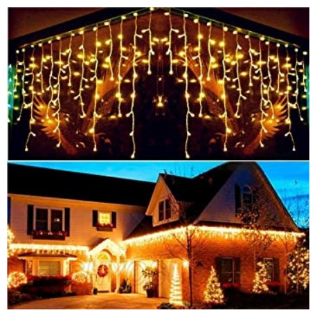 LED Рождественская гирлянда, сосульки для ули