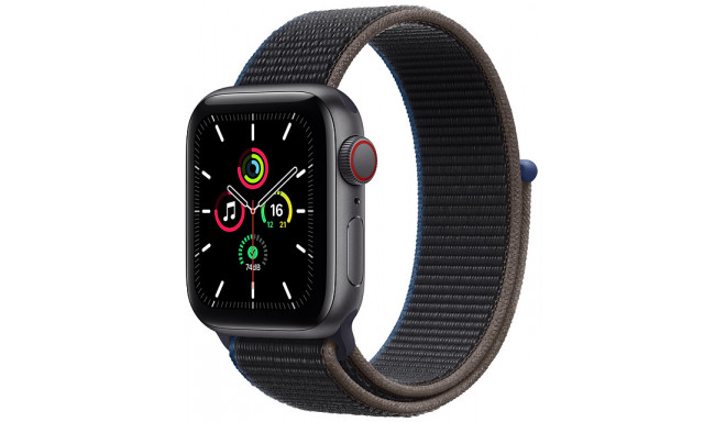 Apple Watch SE GPS + Cellular 40mm Sport Loop, space gray/charcoal (MYEL2EL/A)