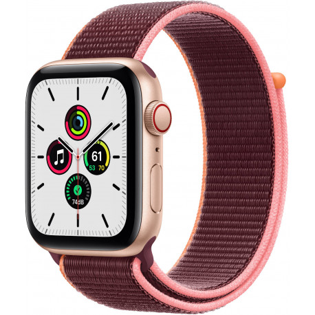 Apple Watch SE GPS + Cellular 44mm Sport Loop, gold/plum (MYEY2EL/A)