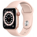 Apple Watch 6 GPS + Cellular 40mm Sport Band, gold/pink sand (M06N3EL/A)