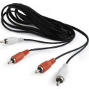 Gembird CCAB-2R2R-6 audio cable 2 x RCA 1.8m Black,Red,White