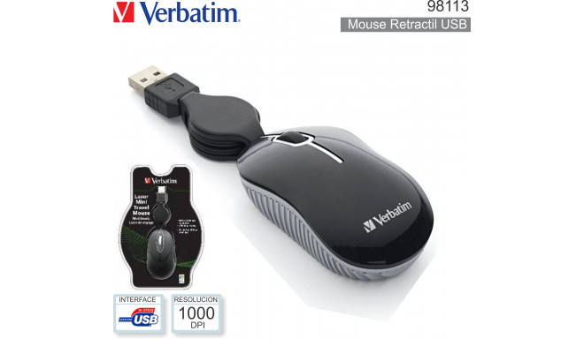 Verbatim mouse Mini Travel Commuter, black (98113)