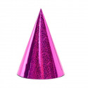 Party&Deco Peomüts - roosa, holograafiline, 6 tk