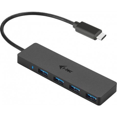 ec USB хаб 4-port Slim Passive USB-C, черный