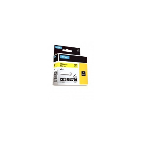 DYMO Rhino vinüülteip 24 mm x 5,5 m / must kollasel (1805431)