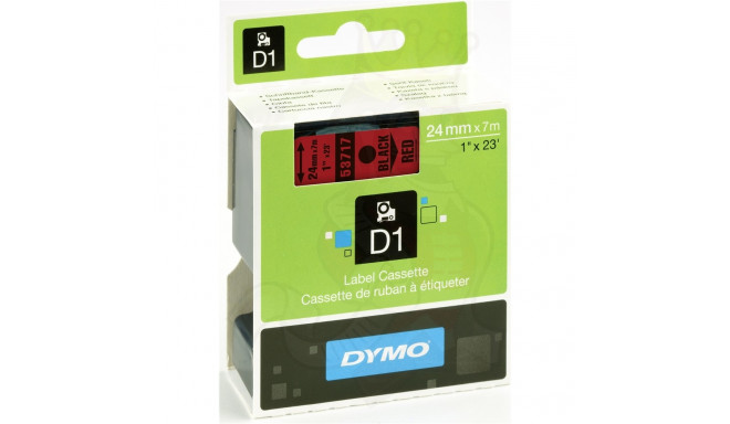DYMO D1 lint 24 mm x 7 m / must punasel (53717 / S0720970)