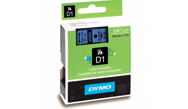 DYMO D1 lint 19 mm x 7 m / must sinisel (45806 / S0720860)