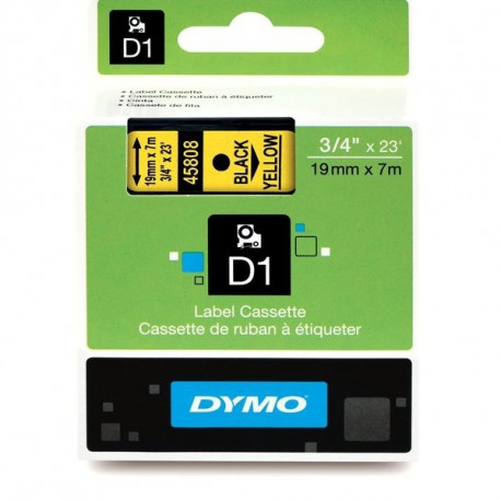 DYMO S0720880 D1 Juostelė 19mm x 7m (geltona / juodas šifras)
