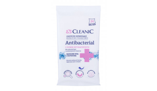 Cleanic Antibacterial Refreshing Wet Wipes (24ml)