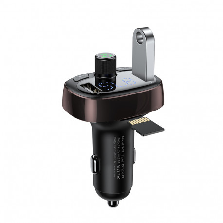 Baseus transmiter FM T-Type Bluetooth MP3 car charger coffee
