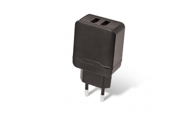 Maxlife laadija MXTC-02 2xUSB 2,4A, must