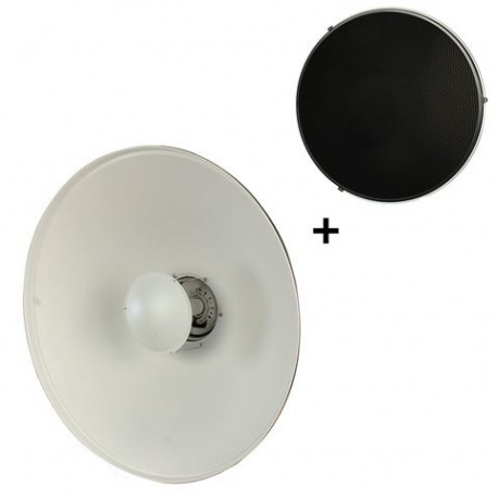 StudioKing Beauty Dish SK-BD550W 55 cm with Honeycomb Grid, white