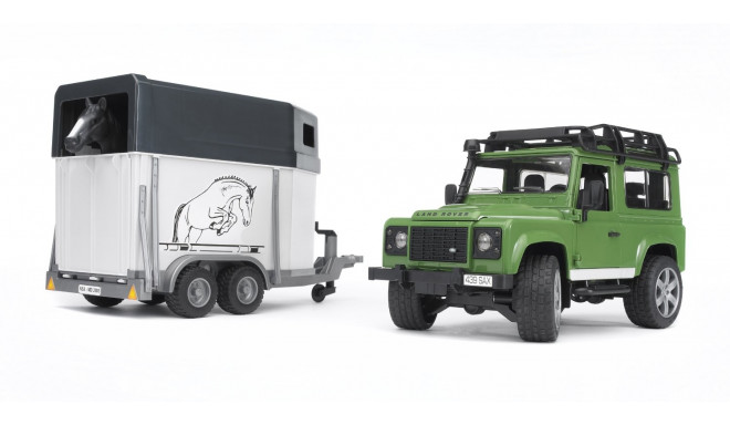 Bruder Professional Series Kraj Rover Defender with Horse Trailer (02592)