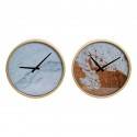 Настенное часы Dekodonia Металл Стеклянный Деревянный MDF (2 pcs)