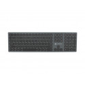 WIRELESS KEYBOARD NATEC DOLPHIN US SLIM BLUETOOTH + 2,4GHZ X-SCISSORS ALUMINIUM