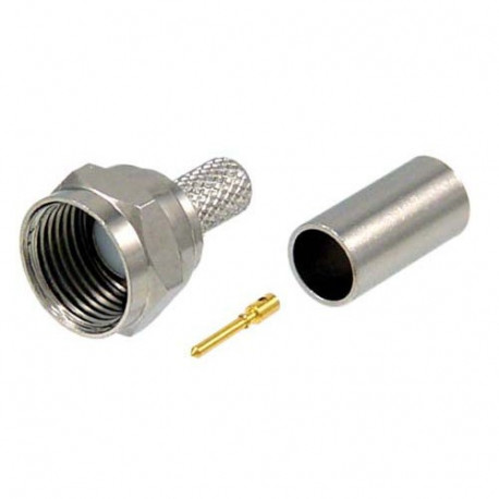 F PLUG CRIMP FOR RG59 F-25-35-G-DNN