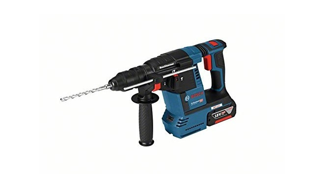 Bosch Cordless Rotary Hammer GBH 18 V-26 F Professional, 18 Volt (blue / black, L-BOXX, 2x Battery 5