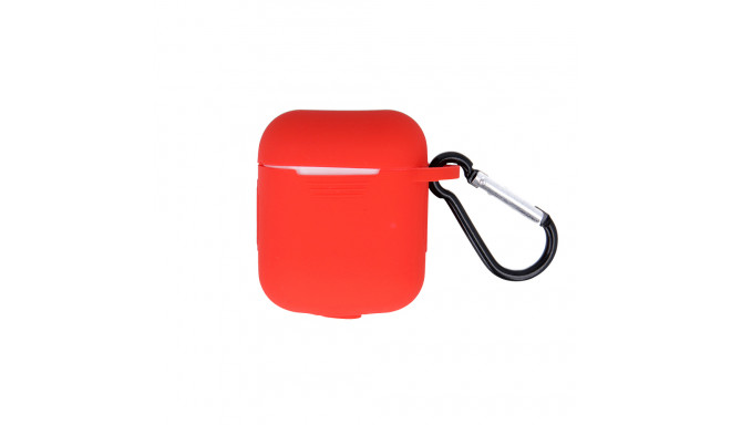 TelForceOne kaitseümbris karabiiniga AirPods/AirPods 2, punane