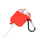 Airpods case red with hook