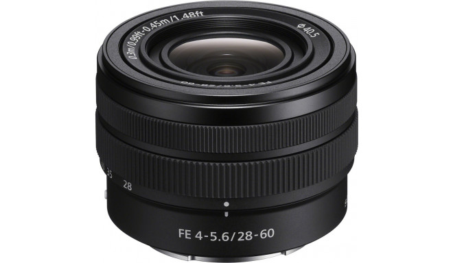 Sony FE 28-60mm f/4-5.6 lens, black