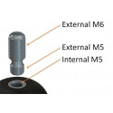 SX stats. Antenna basen with M5inner/M6outer scrwe thread and  5m of cable FME-female plug