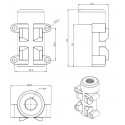 10000-183 mast-rail mount 1"-14NF