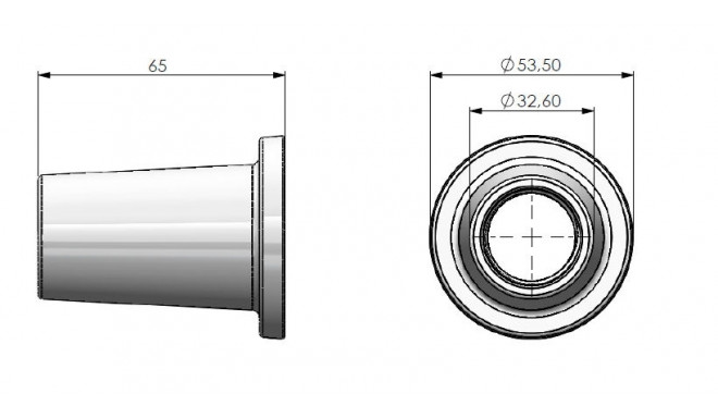 10000-441 GPS adapter mount 1"-14 for SAT-MAR GPS antenna