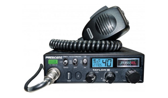 President Taylor IV mobile CB radio AM/FM, 12-24V