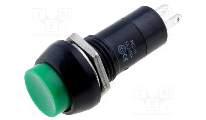 Ninigi PS11AGN switch, push-button, green