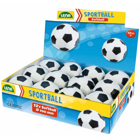 Lena Soft football 10 cm black-white Display 12p