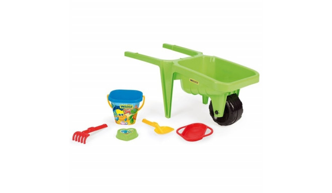 Gigant wheelbarrow with a set of sand green