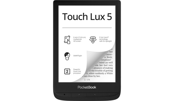 PocketBook e-luger Touch Lux 5 Ink, must